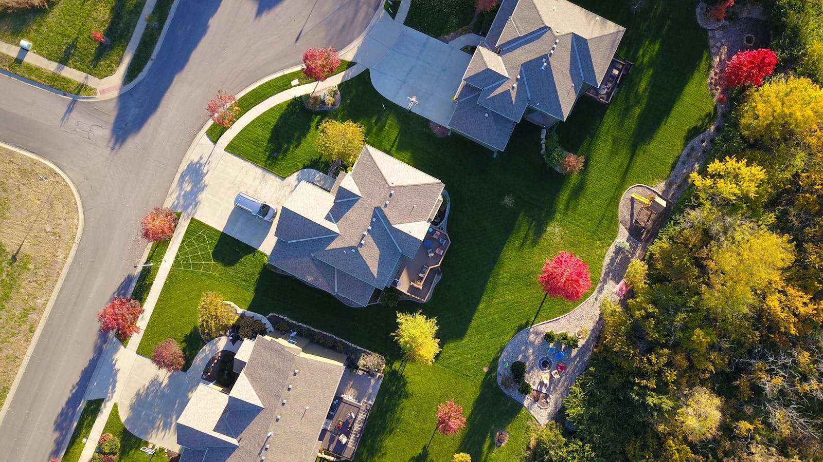 Bird's Eye View of Rooftops